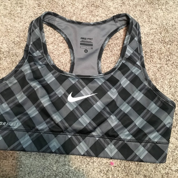 nike plaid sports bra